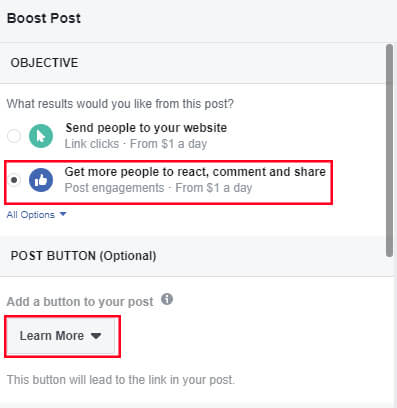 boost post facebook case study