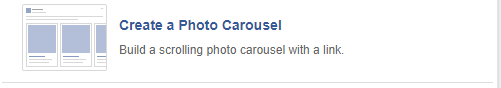 create a facebook carousel post