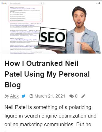 how i outranked neil patel post