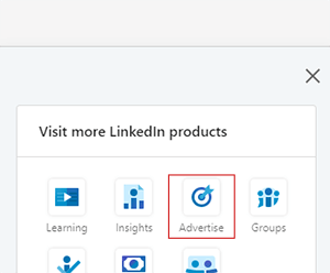 how to advertise on linkedin from your linkedin homepage