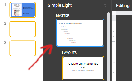 how to edit the master slide