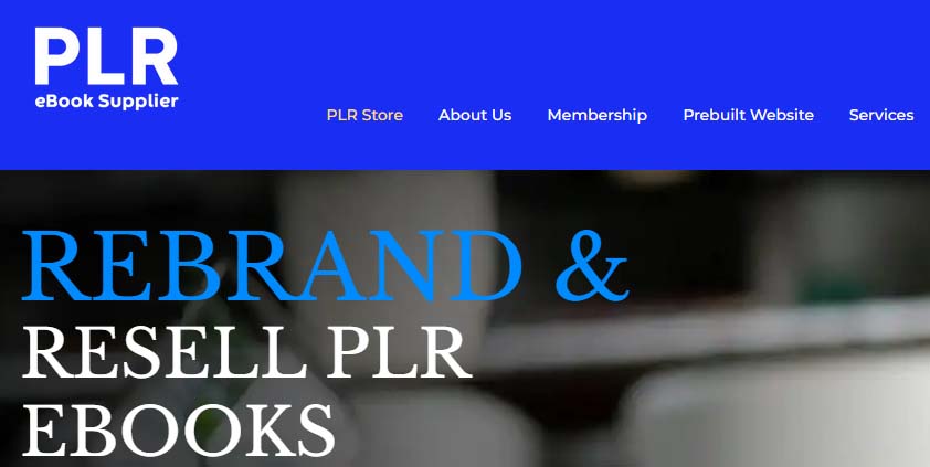 plr ebook supplier website